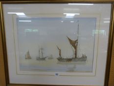 A watercolour of boats " Reminder" by Ray Figg '97
