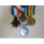 4 WW1 medals awarded to Private G R Warren, Army Service Corps ( also British Red Cross & order of