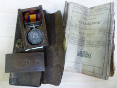 Boer War Queen's South Africa medal with two bars- Orange Free State and Defence of Ladysmith,