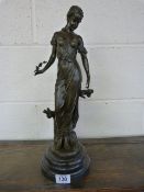 A Modern bronze of a lady