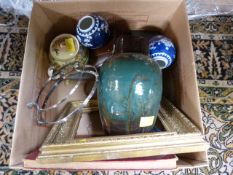 A quantity of interesting items - ginger jars, binoculars etc