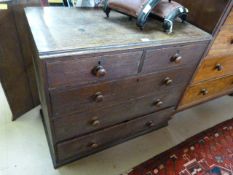 Oak chest of 5 drawers