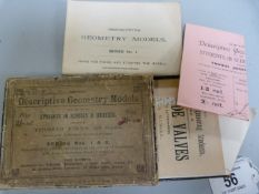 A set of working cards "Descriptive Geometry Models" by Thomas Jones consisting of series 1 & 2,