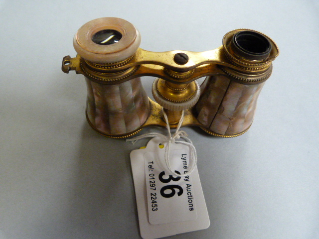Mother of pearl opera glasses - Image 5 of 8