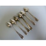 A set of six hallmarked silver coffee spoons - 80.9g