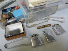 A small quantity of costume jewellery to include a small amount of silver and gold and various