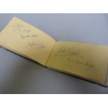 An Autograph book - containing a large quantity of signatures - Gracie Fields and members of Z -
