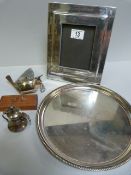 A small quantity of items including a miniature silver hallmarked coffee pot