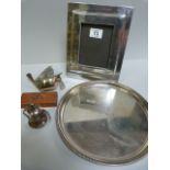 A small quantity of items including a miniature silver hallmarked coffee pot