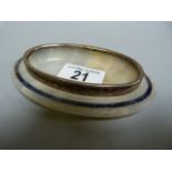 A Onyx and Marble pin tray with hallmarked silver mount London 1919