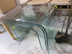 A Nest of glass tables