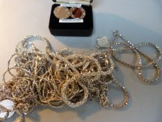 A quantity of various silver chains etc., total weight 148g