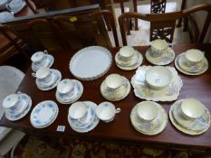 A part Foley tea service and a Royal Albert part tea service