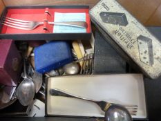 A quantity of cutlery etc