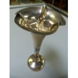 A hallmarked trumpet vase made by Asprey (weighted)