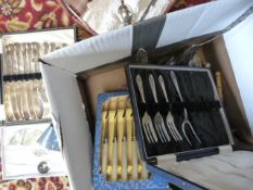 A quantity of silver plated cutlery, some boxed