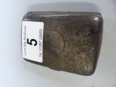 A hallmarked silver cigarette case