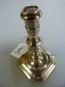 A hallmarked silver candlestick- 120.4g