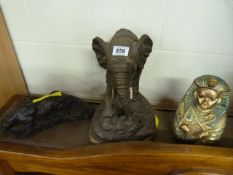 A figure of an elephant, A Panther and a Pharaoh