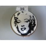 A Halcyon Days enamelled pot, Ltd. edition Andy Warhol ( 204/500) depicting Marilyn Monroe