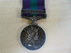 Queen Elizabeth II General Service Medal with 'Cyprus' Bar awarded to 5016379 leading Aircraftman