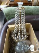 A quantity of chandeliers, light fittings etc - 1 box
