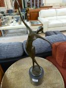 A Modern bronze of a dancer