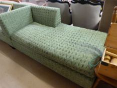 A green upholstered day bed- option to buy matching day bed at same price