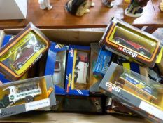 A large quantity of various Corgi and Dinky model cars, buses etc. mainly boxed