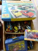 A large quantity of matchbox toy cars