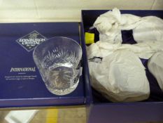 Set of four Edinburgh crystal whiskey tumblers in box