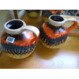 A pair of West German vases