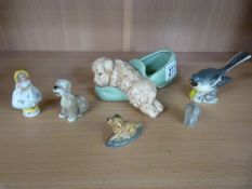 A Beswick bird, Sylvac ornament and others etc