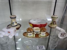 Two Torquay Hatpin Holders, crested ware etc