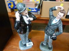 A pair of Royal Doulton figures, Laurel and Hardy