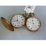 A gold plated Waltham pocket watch and a Craftsman pocket watch
