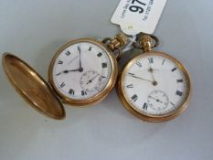 A gold plated Waltham pocket watch and a Craftsman pocket watch