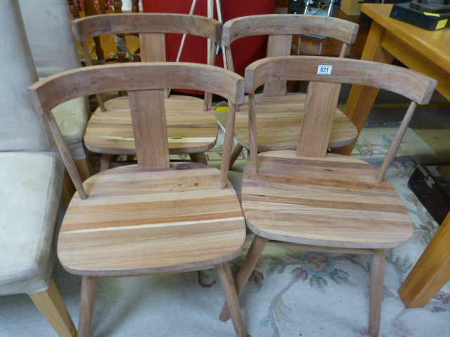 A Set of four light wood dining chairs - Image 2 of 2