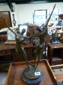 A Modern bronze of two dancers from Talos Gallery