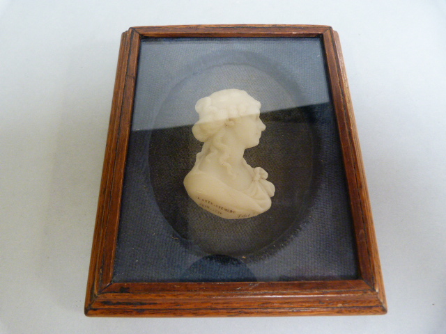 A James Tassie wax silhouette of Mrs Stewart of Edi nburgh