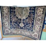 Navy ground keshan carpet