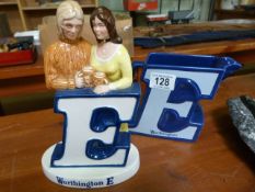 A Beswick Worthington E figure group and a Wade water jug