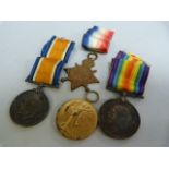 Four WW1 Medals - awarded to Private H Collinson Derby Yeomanry