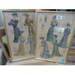 A pair of French fashion prints