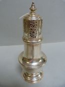 A hallmarked silver sugar caster, Chester 1936- weight 266.4g