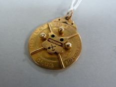 A 9ct gold medallion weight 13.4g