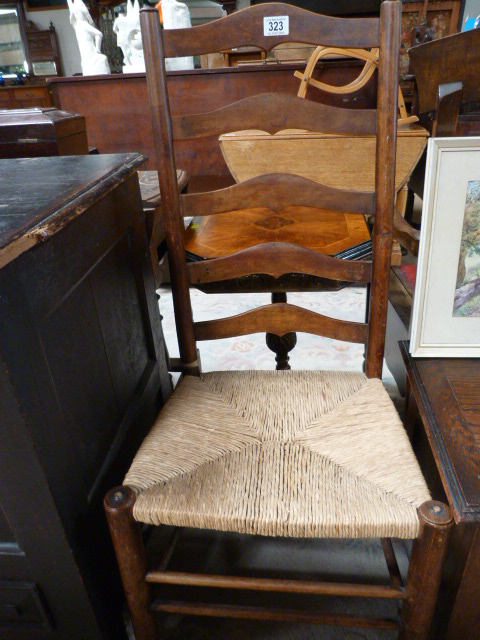 A rush seated country chair