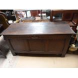 An antique oak coffer