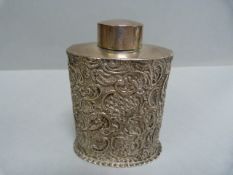 A hallmarked Silver flask - weight 121.6g