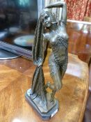 An Art Deco style bronze of a girl